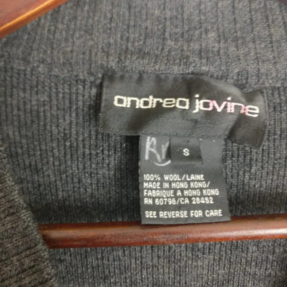 Pure Wool Cardigan sweater dress with pockets 100% Wool, Heather gray - Picture 7 of 9